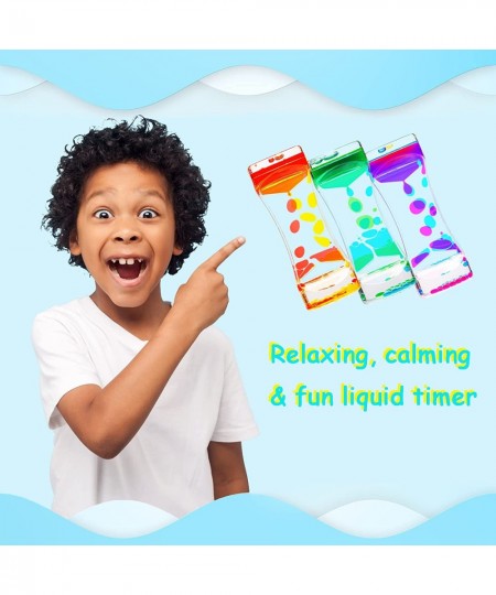 Liquid Motion Bubbler for Kids and Adults 3 Pack Water Timer Fidget Toy Relaxing Oil Desk Décor ADHD Autism Anxiety Stress Ma...