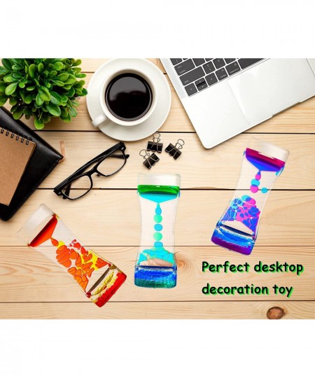 Liquid Motion Bubbler for Kids and Adults 3 Pack Water Timer Fidget Toy Relaxing Oil Desk Décor ADHD Autism Anxiety Stress Ma...