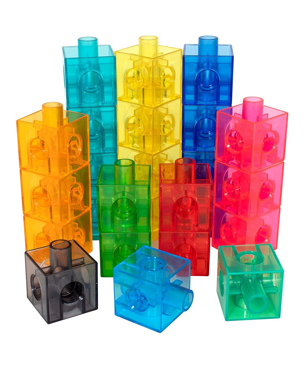 Translucent Linking Cubes - Construction Toy for Early Math - Set of 100 - 0.8 Inch - Light Table Toy - Elementary + Preschoo...