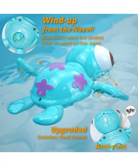 Bath Toys Wind up Swimming Sea Turtles for Kids 18M+ (Blue) $15.62 - Bathtub Toys