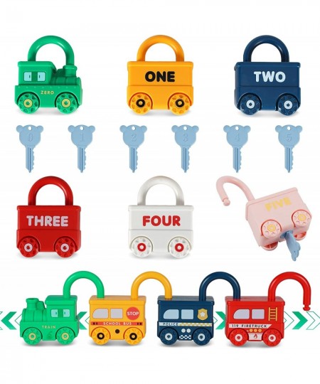 Montessori Toy for 18+ Months Old Toddler Lock and Key Car Toys Sensory Toy Matching & Sorting Toys Early Learning Toy with N...