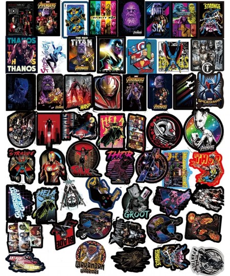 108pcs Marvel Avengers Laptop Stickers Decal- Superhero Stickers Waterproof Graffiti Stickers for Laptops Skateboards Water B...