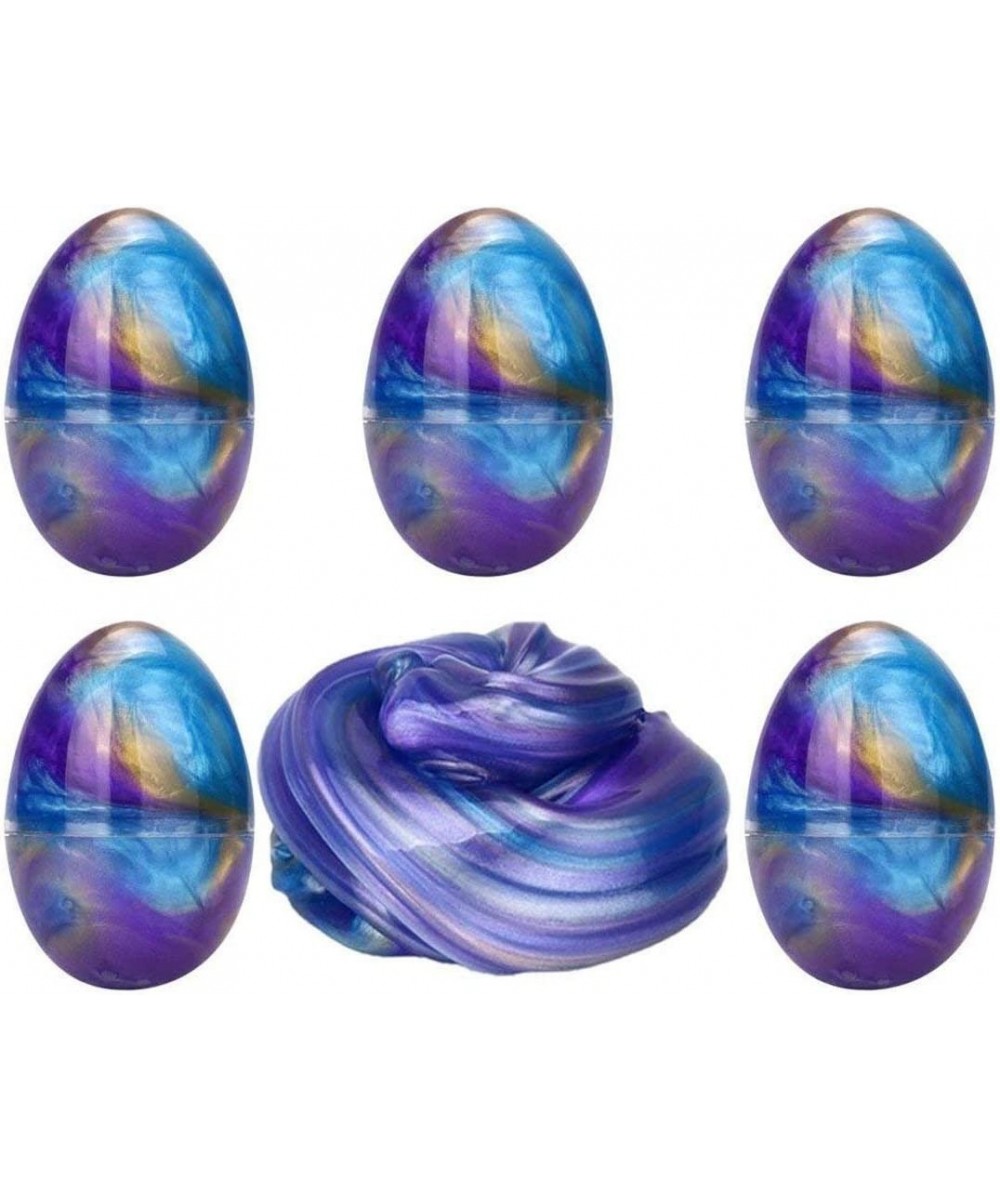 5 Pack Slime Eggs Stress Relief Toys Easter Eggs for Kids Boys Girls Easter Basket Stuffers Gifts Party Favors(Blue+Purple+Go...