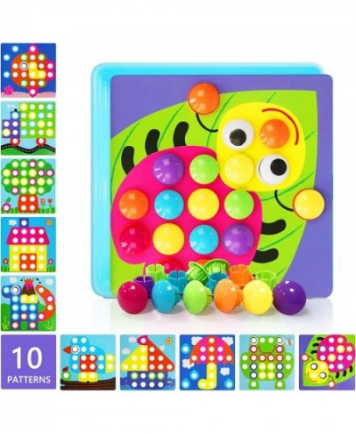 Button Art Toys for Toddlers Color Matching Mosaic Pegboard Toddler Toys Toys for 3+ Year Old Boys & Girls 10 Pictures and 46...