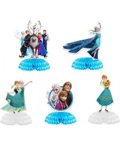 9 Pack Frozen Honeycomb Centerpieces Frozen 3D Table Decorations Double Sided Stitch Table Toppers for Frozen Party Supplies ...