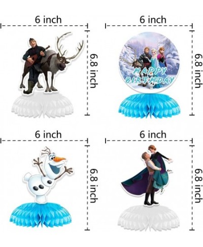 9 Pack Frozen Honeycomb Centerpieces Frozen 3D Table Decorations Double Sided Stitch Table Toppers for Frozen Party Supplies ...