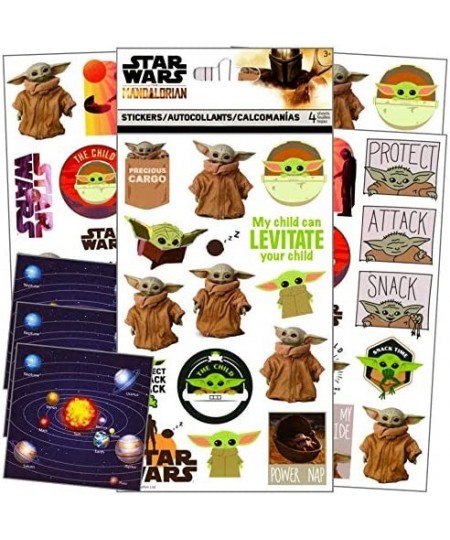 Stickers for Kids - 4 Sheets of Stickers Bundle Includes 3 Specialty Separately Licensed GWW Reward Stickers (Baby Yoda) $13....