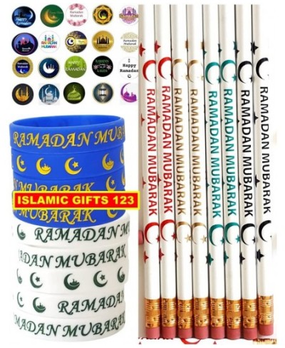 Ramadan Mubarak 49 Pcs-Pencils-Wristbands Stickers(400) Kids Favorite Happy Ramadan Kareem Decoration Arabic Novelty Moroccan...