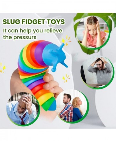 Fidget Slug Toy Sensory Slug 3D Flexible Decompression Slug for Relaxing Friendly Articulated Slug Fidget Toy Hand Sensory To...