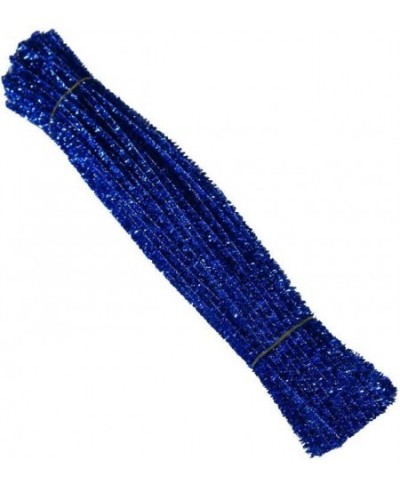 100 Count 6mm x 300mm Shiny Chenille Stems Metallic Pipe Cleaners Tinsel Stems Wired Sticks for DIY Arts and Crafts (Blue) $1...