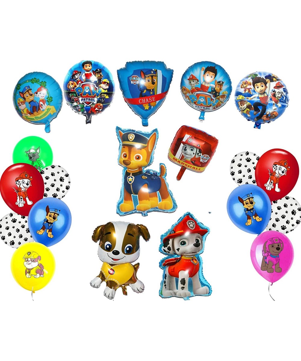 Paw Dog Patrol Birthday Party Supplies and Balloon Decorations. Dog Theme Birthday Party Decoration for Kidsk. Chase Marshall...