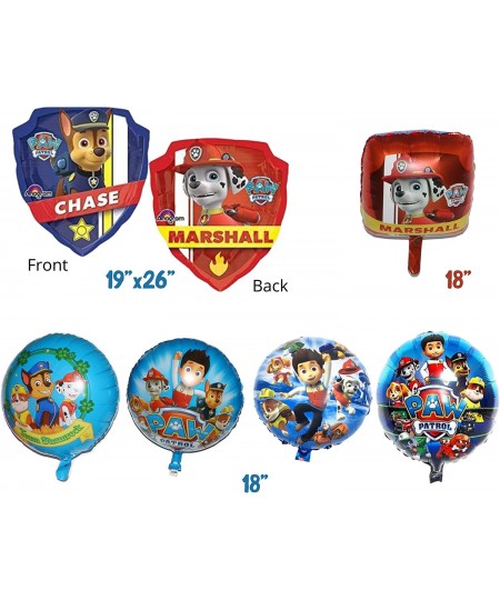 Paw Dog Patrol Birthday Party Supplies and Balloon Decorations. Dog Theme Birthday Party Decoration for Kidsk. Chase Marshall...