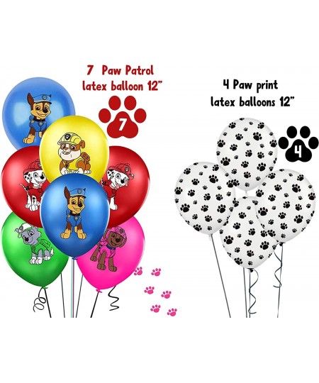 Paw Dog Patrol Birthday Party Supplies and Balloon Decorations. Dog Theme Birthday Party Decoration for Kidsk. Chase Marshall...