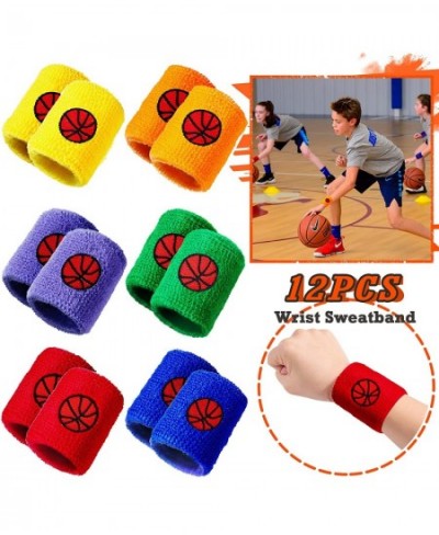 98pcs Basketball Party Favors with Gift Bags Mini Basketball Ball Wrist Sweatband Keychain Sticker for Boy Kid Basketball Bir...