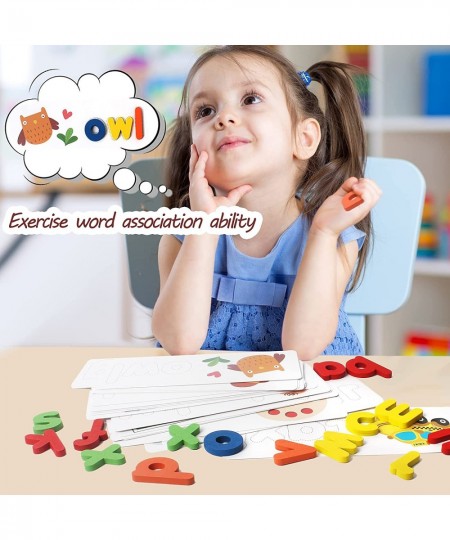 Preschool Learning Educational Toy See & Spell Matching Letter Toy Shape & Color Recognition Game Preschool Learning Activiti...