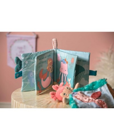 Touch & Feel Soft Cloth Book with Crinkle Paper and Squeaker Marina Mermaid $24.97 - Baby Teether Toys