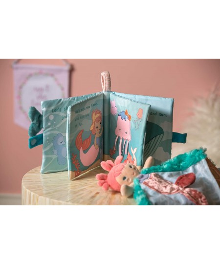 Touch & Feel Soft Cloth Book with Crinkle Paper and Squeaker Marina Mermaid $24.97 - Baby Teether Toys