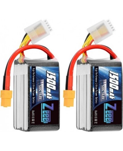 14.8V 120C 1500mAh 4S Lipo Battery Graphene Battery with XT60 Plug for FPV Drone Quadcopter Helicopter Airplane RC Boat RC Ca...