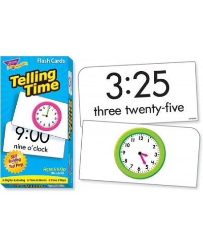 Trend Enterprises: Telling Time Skill Drill Flash Cards Exciting Way for Everyone to Learn Time in Words Numerals & Analog Gr...