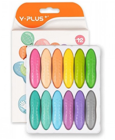 Peanut Crayons for Kids Christmas Gift 12 Pastel Colors Washable Toddler Crayons Non-Toxic Baby Crayons for ages 2-4 1-3 4-8 ...