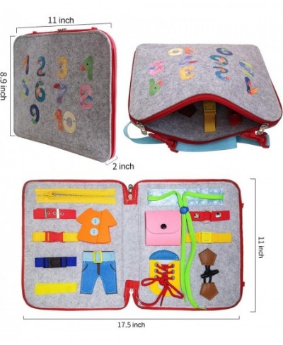 Busy Board for Toddlers 1-6 Travel Toys for Toddlers 1 2 3 4 Montessori Basic Skills Dress Zipper Latch Buckle Learning Book ...