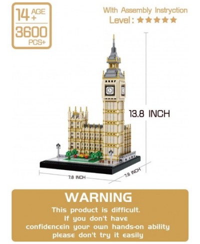 Real Big Ben Micro Building Blocks Set (3600PCS) - World Famous Architectural Model Toys Gifts for Kid and Adult $79.63 - Toy...