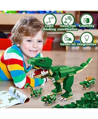 Dinosaur Toys for Kids 8-12 1000 Pcs Dinosaur Building Blocks Set 6 in 1 STEM Educational Dinosaur Building Toys for 6-10 Boy...