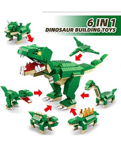 Dinosaur Toys for Kids 8-12 1000 Pcs Dinosaur Building Blocks Set 6 in 1 STEM Educational Dinosaur Building Toys for 6-10 Boy...