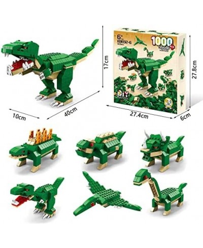 Dinosaur Toys for Kids 8-12 1000 Pcs Dinosaur Building Blocks Set 6 in 1 STEM Educational Dinosaur Building Toys for 6-10 Boy...