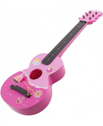 Toy Guitar 6 Metal String Acoustic Kids 26” Ukulele With Guitar Pick Rock Star Toy Musical Instrument Vibrant Sound And Pink ...