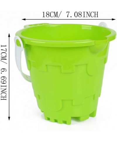 Jumbo Castle Model Beach Gear 7" Large Sand Buckets Pails Beach Water Pool Gardening Bath Toy Environmentally ABS Durable Thi...