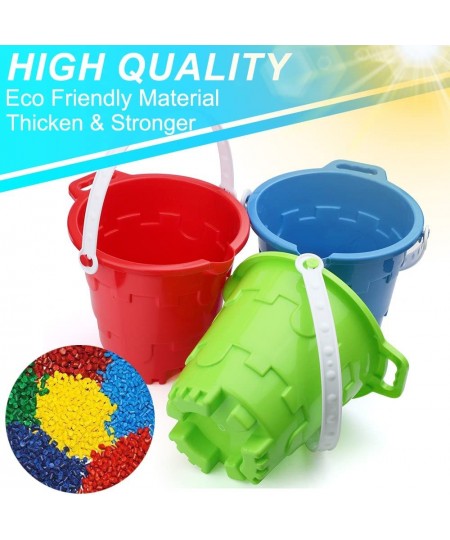 Jumbo Castle Model Beach Gear 7" Large Sand Buckets Pails Beach Water Pool Gardening Bath Toy Environmentally ABS Durable Thi...