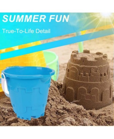 Jumbo Castle Model Beach Gear 7" Large Sand Buckets Pails Beach Water Pool Gardening Bath Toy Environmentally ABS Durable Thi...