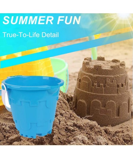 Jumbo Castle Model Beach Gear 7" Large Sand Buckets Pails Beach Water Pool Gardening Bath Toy Environmentally ABS Durable Thi...