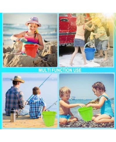 Jumbo Castle Model Beach Gear 7" Large Sand Buckets Pails Beach Water Pool Gardening Bath Toy Environmentally ABS Durable Thi...