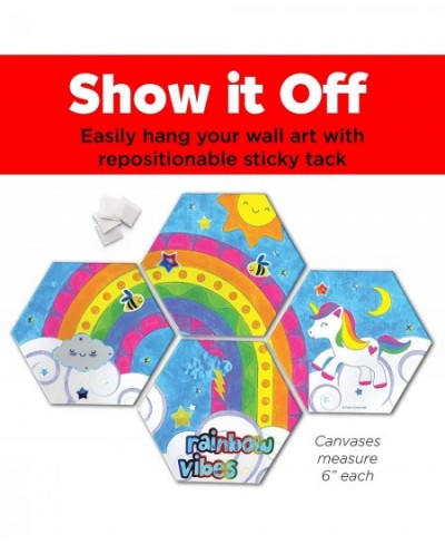 Rainbow Vibes Wall Art Craft Kit - Paint and Decorate Your Own Unicorn Canvas Art Unicorn Painting Kit for Kids Arts and Craf...