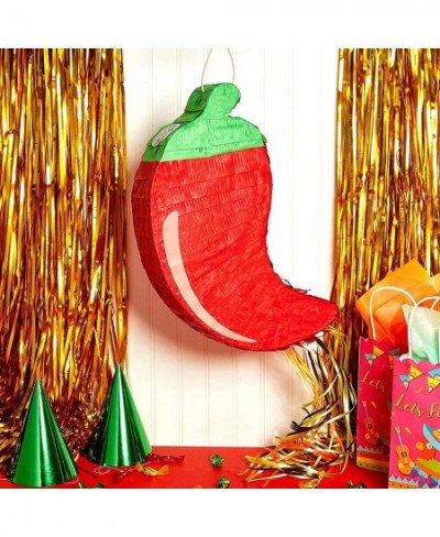 Small Red Chili Pull String Pinata for Fiesta Cinco de Mayo Party (13 x 17.5 x 3 In) $37.44 - Piñatas