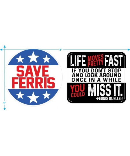 Ferris Bueller Life Moves Fast and Save Ferris Collectible Stickers $17.25 - Kids' Stickers