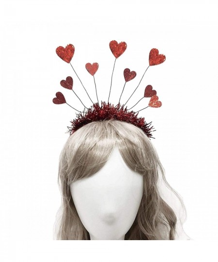 Valentine's Day Headwear Sequin Heart Headband Hair Hoop for Party Props Holiday Headband Accessory Hair Hoop School Makeup H...