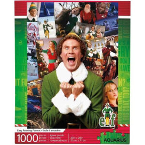 Aquarius Elf Movie Collage Christmas Jigsaw Puzzle - 1000 pc