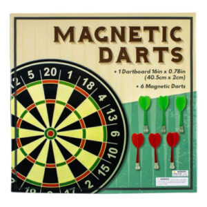 Magnetic Marvel 16-Inch Dartboard with Safe Darts