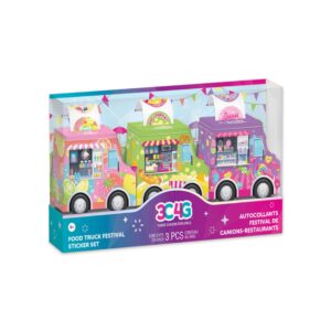 3C4G Food Truck Festival Scented Sticker Set for Kids Age 6+