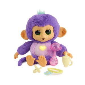 WowWee Care 'n' Cuddles Interactive Sunny Purple Baby Monkey