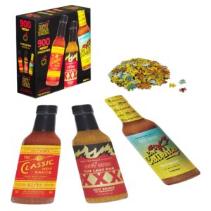 WowWee Hot Ones Challenge 3-Pack Bottle-Shaped Puzzles - 900 pc