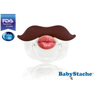Babystache Kissable Romeo Pac - Colorful Silicone Pacifier
