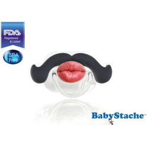 Babystache Kissable Mustache & Lips Pacifier