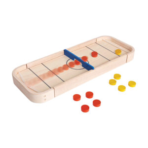 Plan Toys 2-in-1 Shuffleboard and Disc-Flicking Board Game