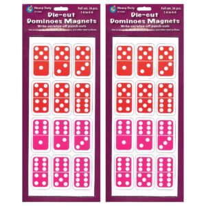 Ashley Productions Die-Cut Magnetic Dominoes - Colorful Educational Set