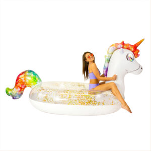 PoolCandy Glitter Unicorn Gigantic Pool Raft - Holographic Sparkle