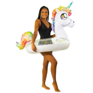 PoolCandy Glitter Unicorn 40-inch Color-Changing Pool Tube